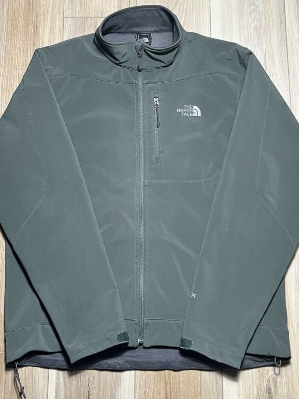 The North Face Apex Softshell Green Full Zip Jacket - Men Size Large